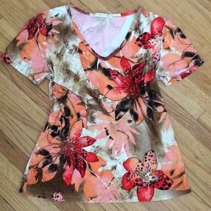 Peter Nygard silky floral stretch knit